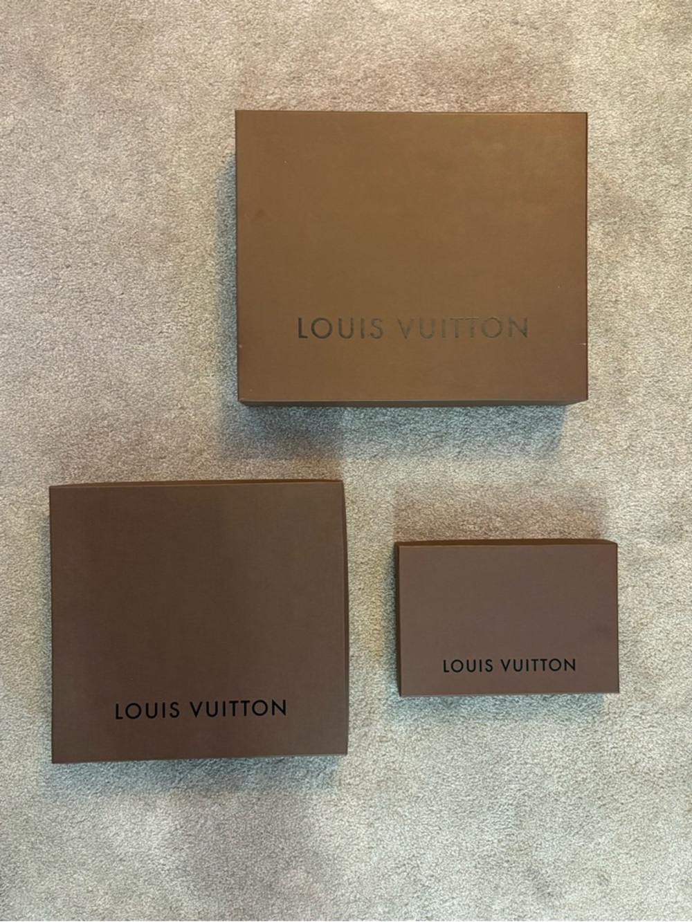 Set of 3 Louis Vuitton boxes